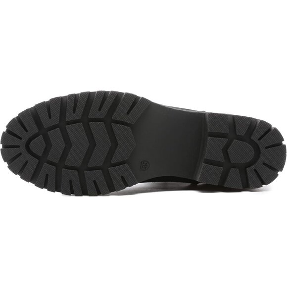 Womens Black Suede Leather Low Wedge Heel Slip On Chunky Platform Ankle Boots - Picture 3 of 6